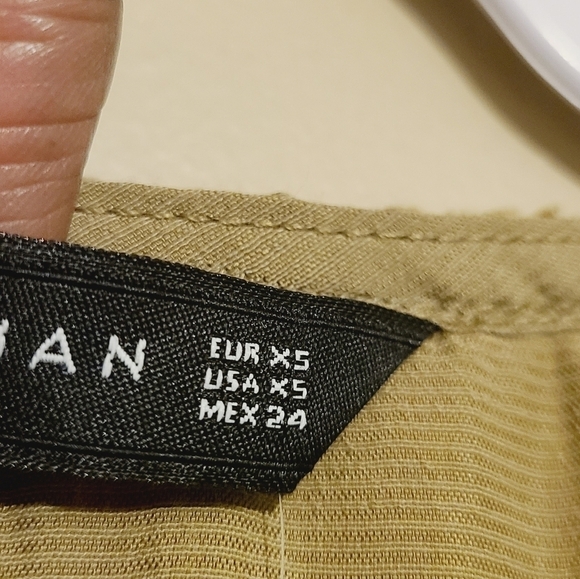 Zara Woman | Khaki Green/Brown Sleeveless Mini Dress (Size XS) - Picture 4 of 14